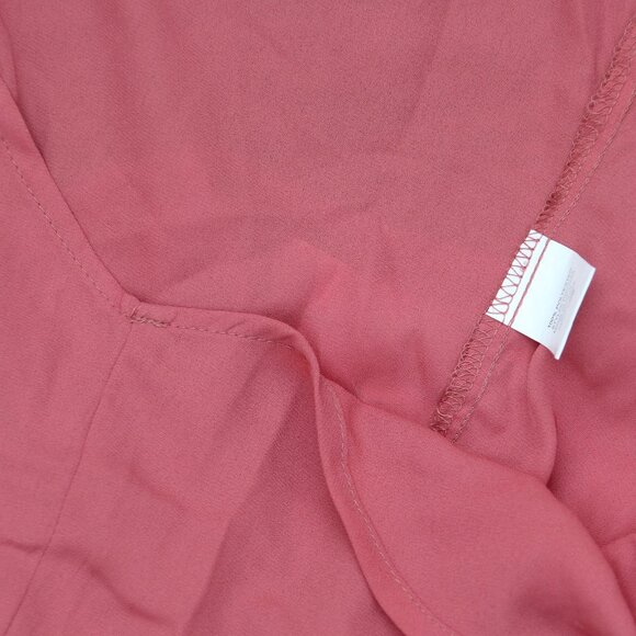 NWT Ny Collection Blouse with 3/4 Jacquard Chiffon Sleeves Holly Berry Pink PM - Picture 5 of 5